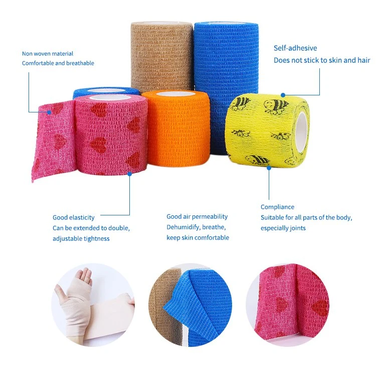 High Quality 3 Inch Non-Woven Latex Free Vet Wraps Tape for Cat Dog Horse