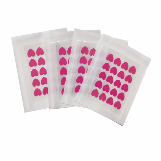 Kosmetische Hautpflege, rosa Herzen, 20 Punkte/Packung, Akne-Pickel-Patch, Hydrokolloid-Flecken-Behandlung, Wundpflege-Aufkleber